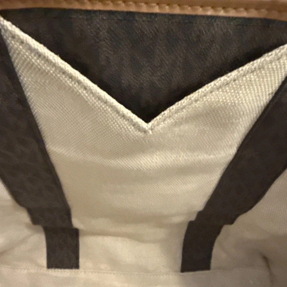 Michael Kors Eva Large Logo Stripe Tote  Multi Shoulder Bag And Wallet